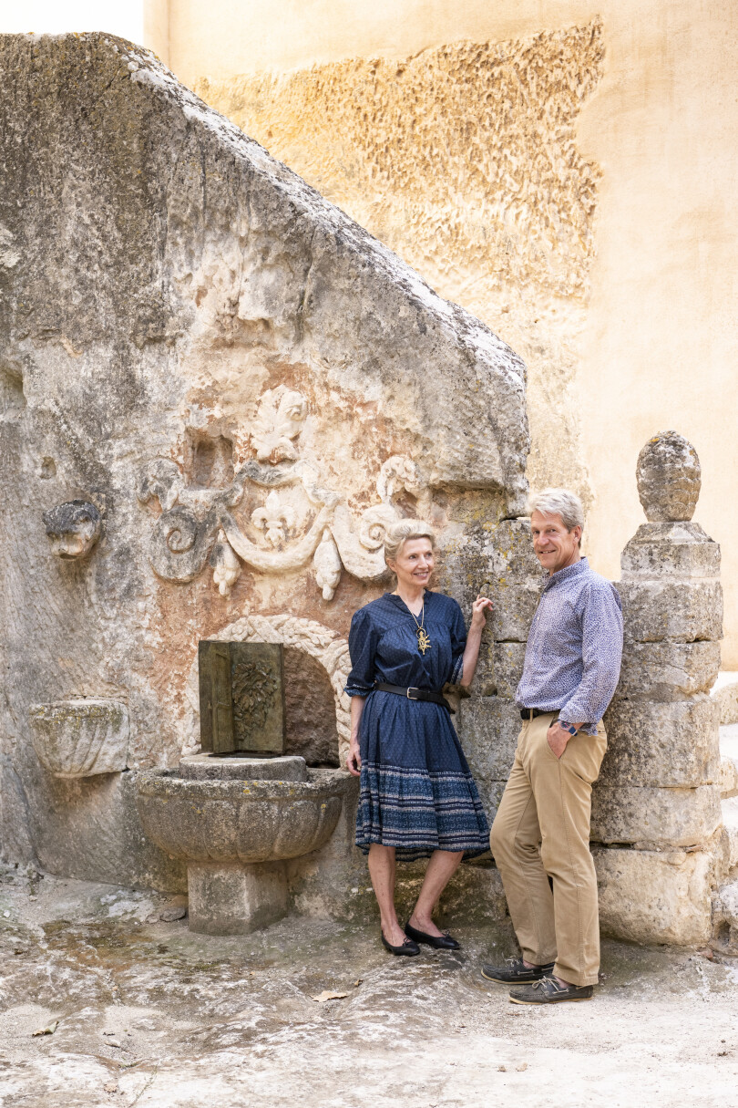 Chez Constance et Lawrence Slaughter au château de Mille à Apt.
